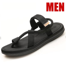 Load image into Gallery viewer, Sandals Men Sandalias Hombre Gladiator Sandals for Male Summer Roman Beach Shoes Flip Flops Slip on Flats Slippers Slides